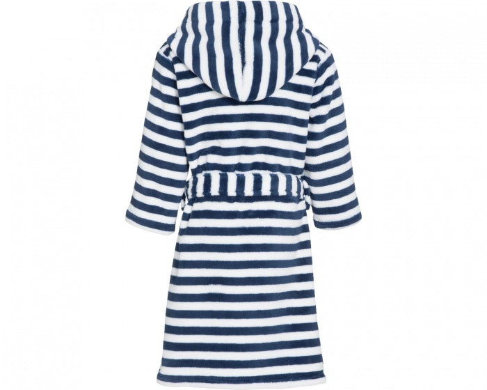 badjas gestreept junior blauw/wit maat 98/104