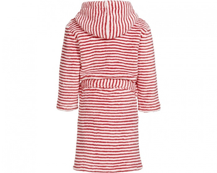 badjas gestreept junior rood/wit maat 98/104