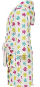 badjas Muis meisjes fleece wit/roze/mint maat 98/104