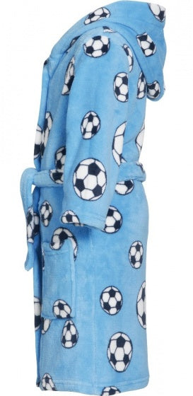 badjas Soccer junior fleece blauw maat 74/80