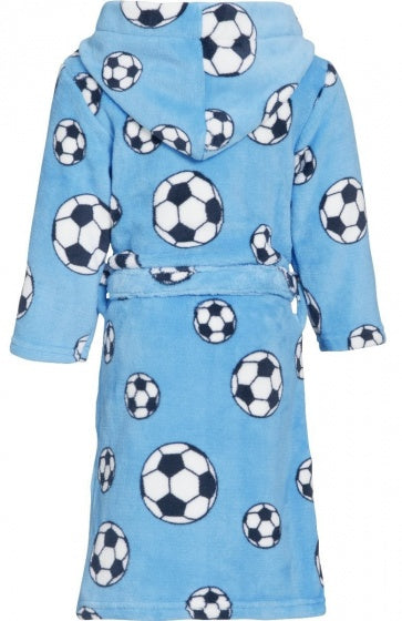 badjas Soccer junior fleece blauw maat 86/92