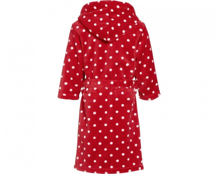 badjas stippen junior rood maat 122/128