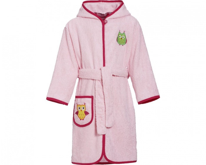 badjas uilen roze junior maat 98/104