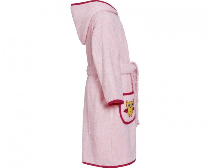 badjas uilen roze junior maat 98/104