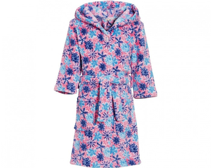 badjas viooltjes meisjes roze/blauw/wit maat 98/104