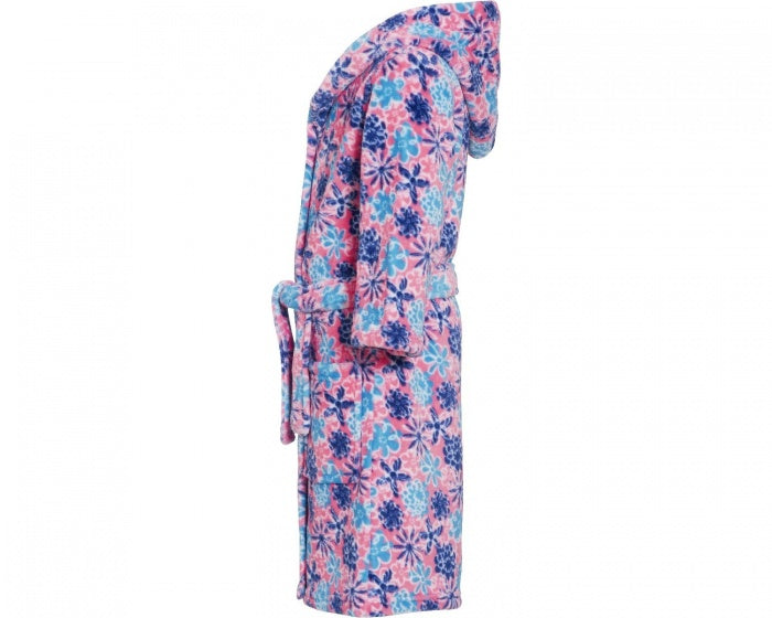 badjas viooltjes meisjes roze/blauw/wit maat 98/104