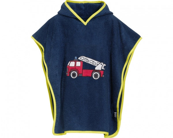 badponcho brandweer donkerblauw junior maat S
