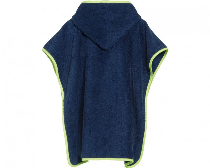 badponcho onderzeeër donkerblauw junior maat S