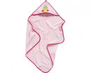 badponcho uilen roze junior maat S