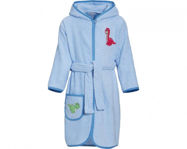 Dino badjas lichtblauw junior maat 74/80