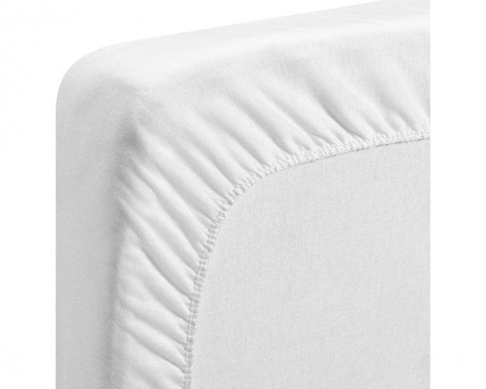 hoeslaken junior 200 x 100 cm katoen wit