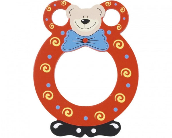 letter Ö beer 10 x 7 cm hout rood