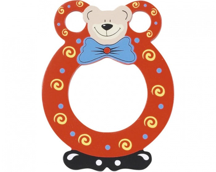 letter Ö beer 10 x 7 cm hout rood