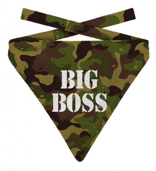 Plenty Gifts Bandana Hond Big Boss Camouflage Groen 16-20 CM