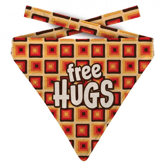Plenty Gifts Bandana Free Hugs Retro Oranje 16-20 CM