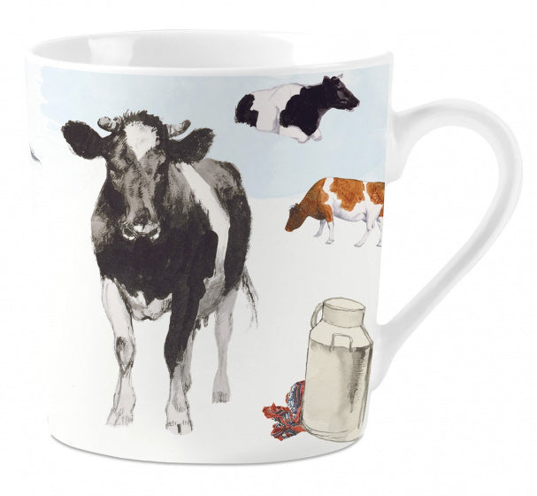 mok Rien Poortvliet koe 240 ml keramiek wit