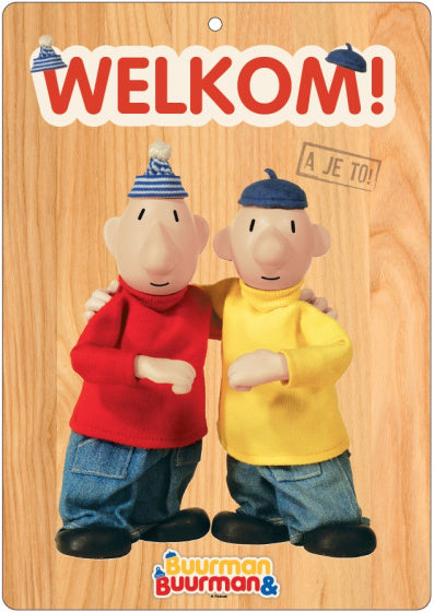 waakbord Buurman & Buurman welkom 21 cm PP beige