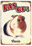 Plenty Gifts Waakbord Blik Cavia 15X21 CM