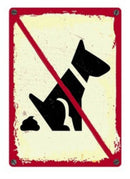 Plenty Gifts Waakbord Blik No Dogs 15X21 CM