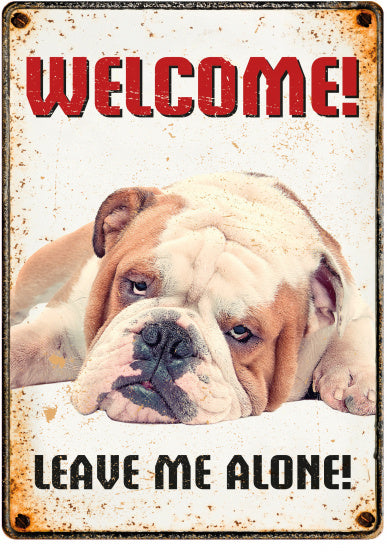 PLENTY GIFTS WAAKBORD BLIK GRUMPY DOG 15X21 CM