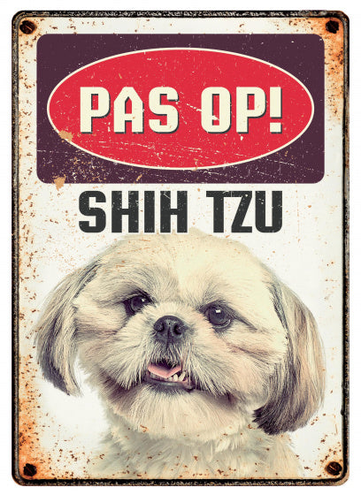 PLENTY GIFTS WAAKBORD BLIK SHIH TZU 15X21 CM