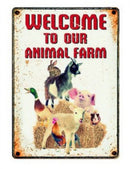 Plenty Gifts Waakbord Blik Farm Welcome 15X21 CM