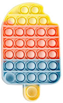 fidgetspel Icecream junior 18 cm koraaloranje/ijsblauw