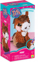 knutselset Pony 25,5 cm textiel bruin 673-delig