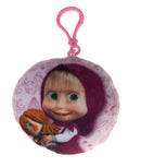 sleutelhanger Masha en de beer 9 cm roze