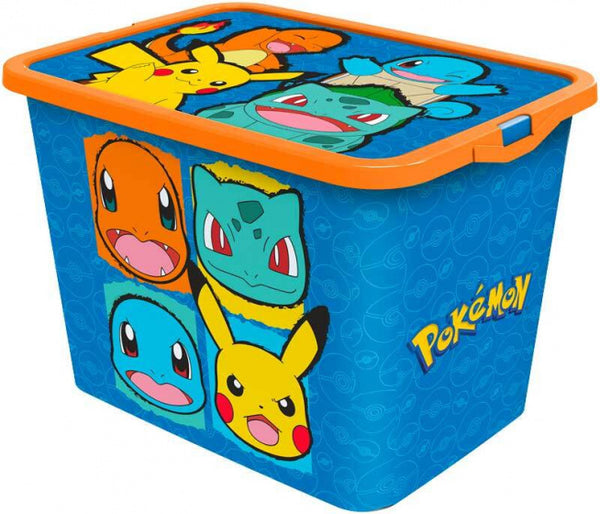opbergbox junior 23 liter blauw/oranje