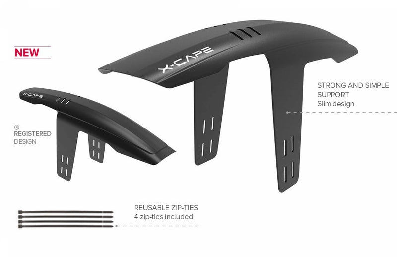 Voorspatbord 26"-27.5"-29" Polisport Xcape - zwart