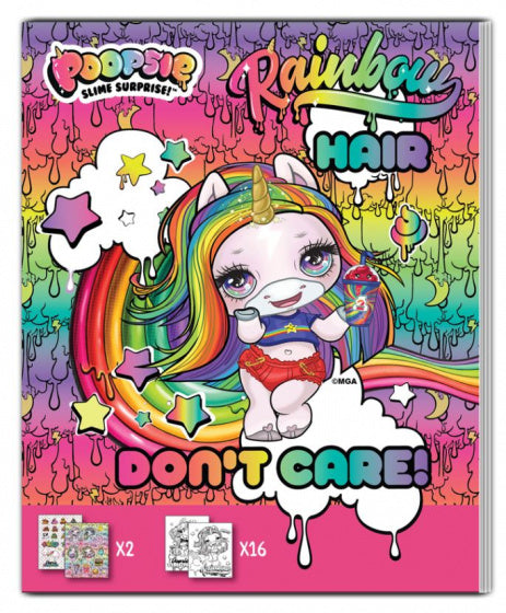 kleurboek Rainbow Hair meisjes 25 cm papier