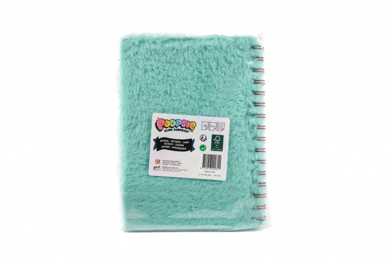 notitieboek A5 meisjes pluche/papier groen