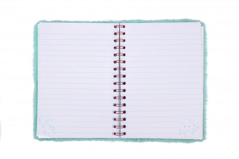 notitieboek A5 meisjes pluche/papier groen