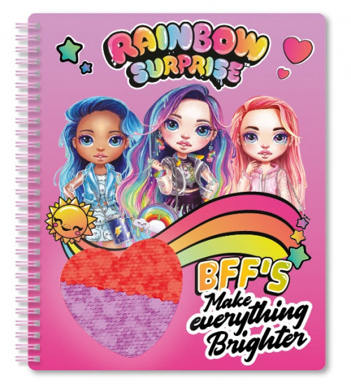 notitieboek Rainbow Surprise BFF's junior A5 papier roze