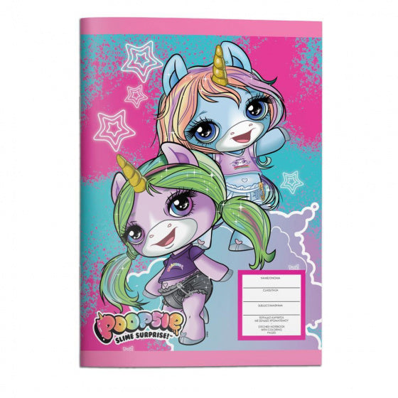 notitieboek Unicorn meisjes 17 x 24 cm papier blauw