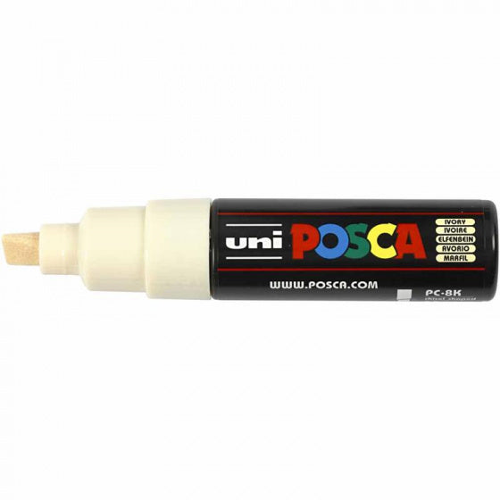 marker junior 8 mm ivoorwit