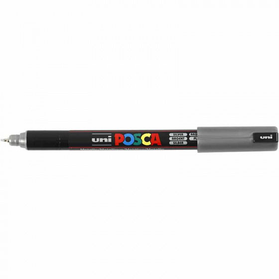verfmarker PC-1MR lijndikte 0,7 mm zilver