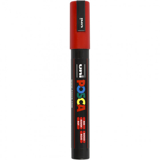 verfmarker PC-5M lijndikte 1,8 - 2,5 mm rood