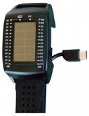 horloge met powerbank 27 x 4 cm siliconen zwart