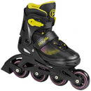 inline skates Joker hardboot 82A zwart/geel maat 28-31
