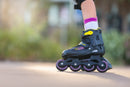 inline skates Joker hardboot 82A zwart/geel maat 28-31