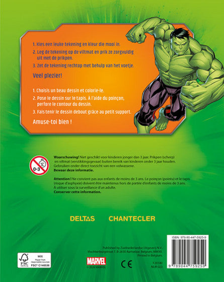 prikblok Avengers junior 18,3 x 22,3 cm 18 stuks