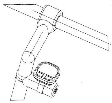 Fietscomputer Paaltje 22,2MM Zwart