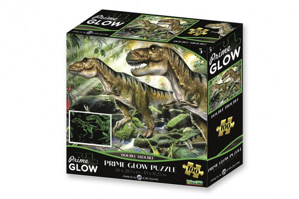 3D-puzzel Dino Wereld Glow karton 100 stuks