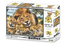 puzzel Selfie Leeuwen karton 63-delig