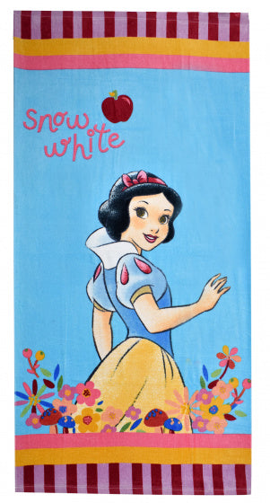 strandlaken Sneeuwwitje Princess 70 x 140 cm katoen blauw