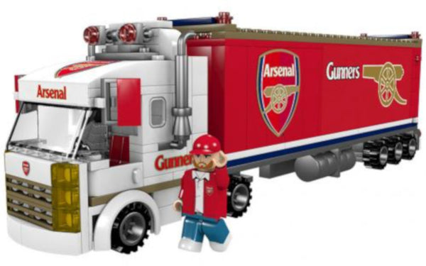 bouwpakket truck Arsenal 33 x 8 cm rood 282-delig