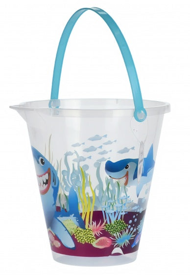 strandemmer 20 x 21 cm transparant/blauw