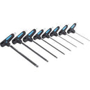 inbussleutel set T-vorm 2/2,5/3/4/5/6/8/10 mm staal 9-delig